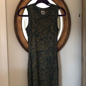 M Missoni Teal and Gold Stretch Knit Mini